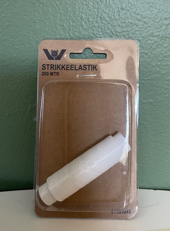 Strikkeelastikk transp.200 mtr.