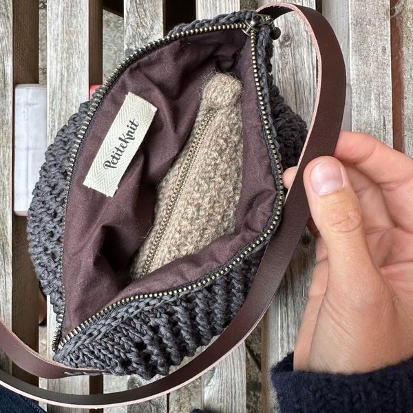 Hovedbilde For til veske 48 cm-rund bunn-brun- PetiteKnit