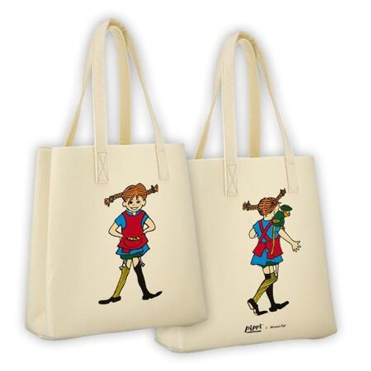 Pippi langstrømpe bag, Pippi - 40x40 cm