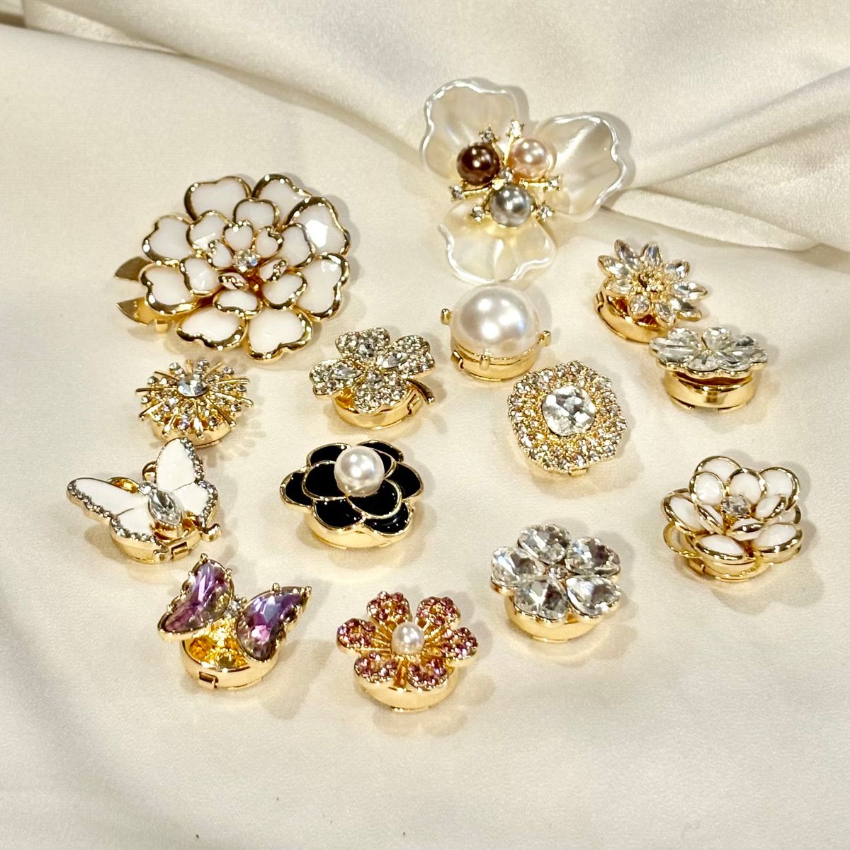 Clip on pynteknapper i - pk.2 stk.