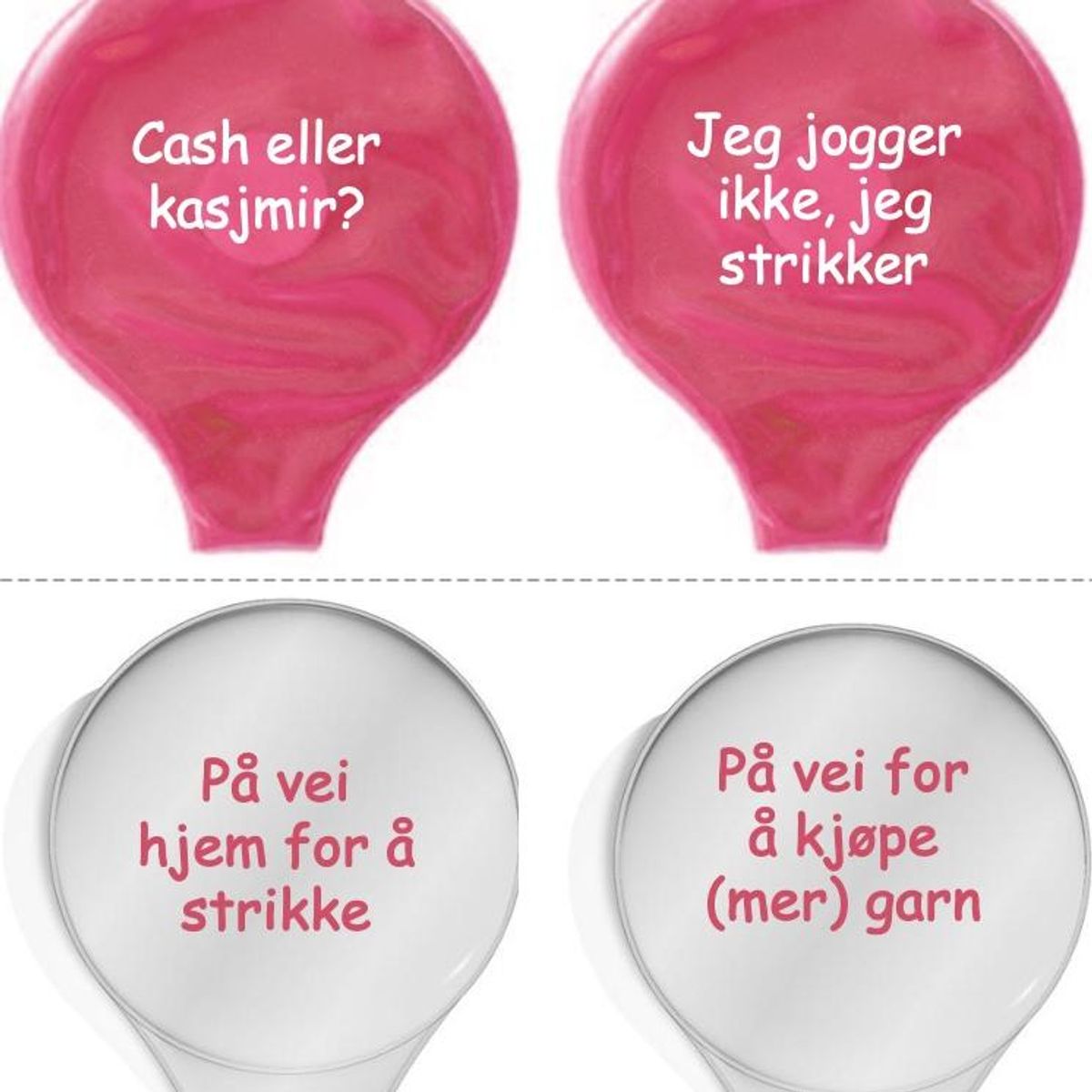 Strikkerefleks med norske tekster