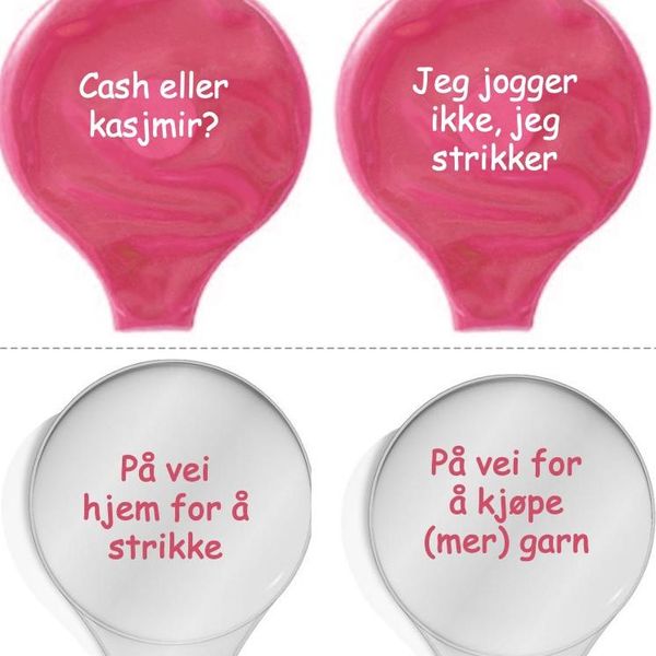 Hovedbilde Strikkerefleks med norske tekster